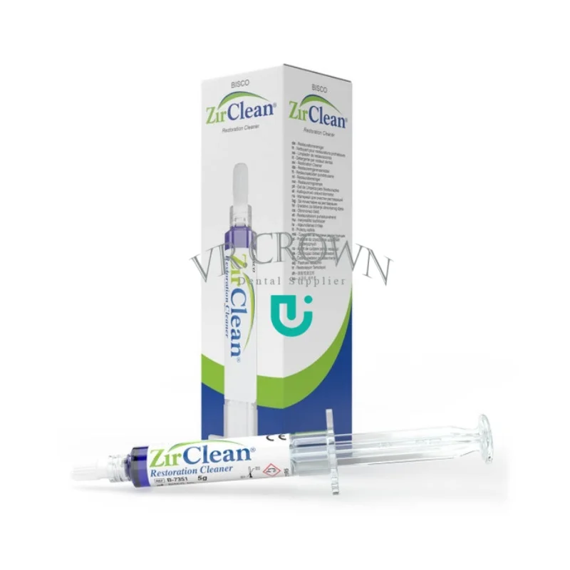 

ZirClean ® Гель для чистки шприцев для неабразивной очистки поверхностей склеивания циркония после внутриротового трибуна B-7351P