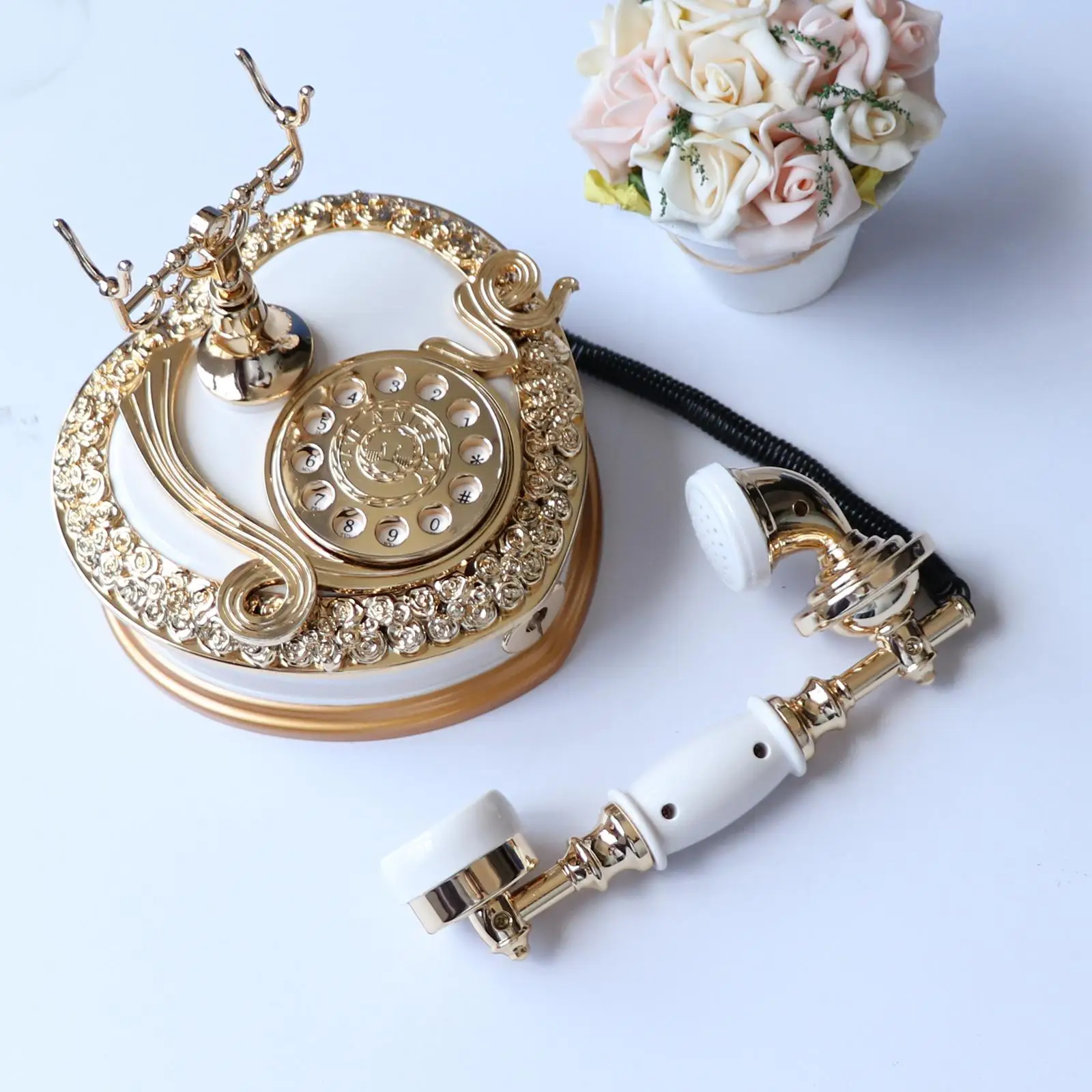 Creative Heart Shape Telephone Music Box, Plastic Music Box Jewelry Storage Home