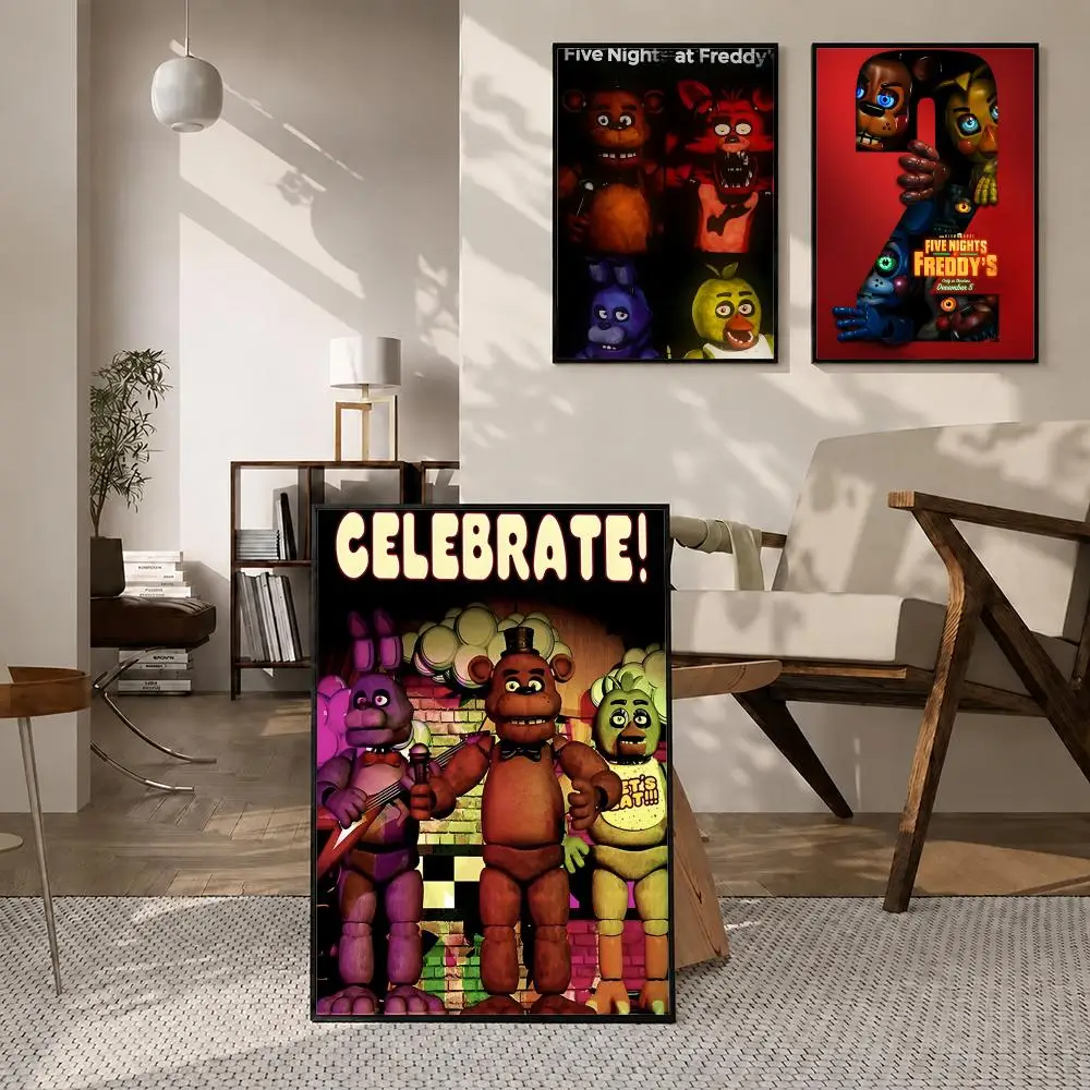 Game Five night At Freddys(FNAF) Poster High-definition poster stickers, suitable for bedroom, living room, home decoration