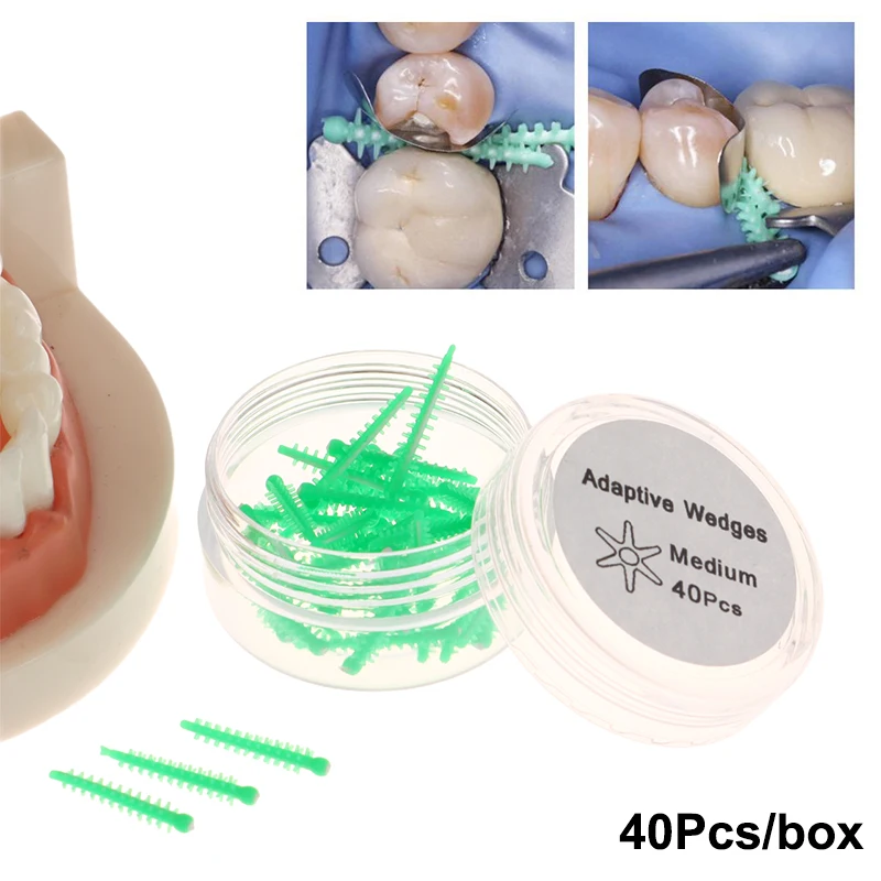 

Dental Interdental Wedges Kit Dental Matrix Autoclaved Composite Wedges 40Pcs Dental Adaptive Dentist Material