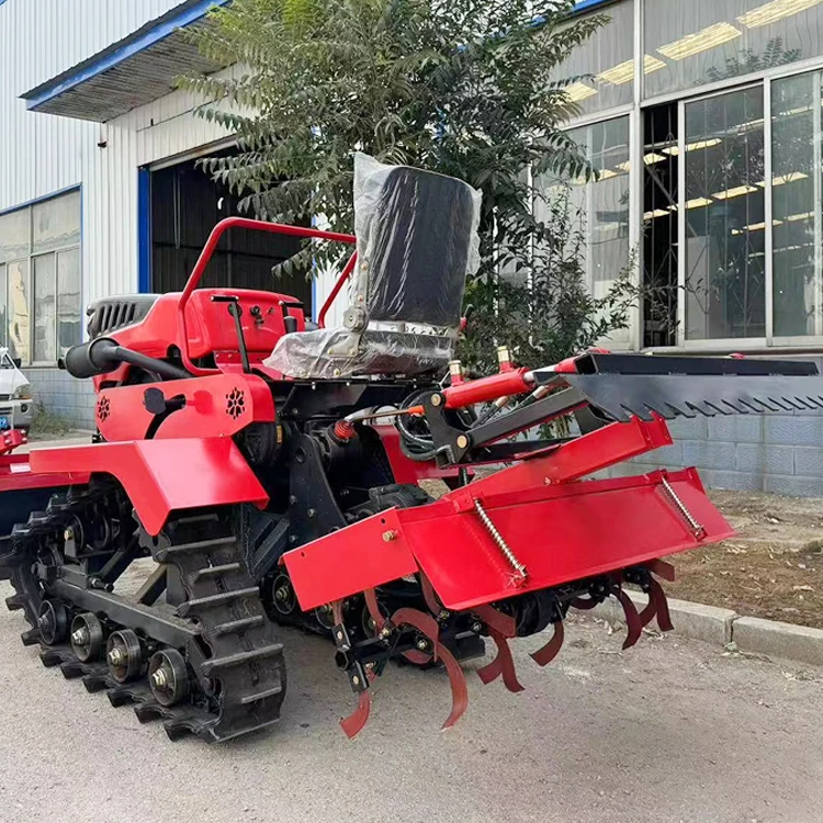 Agricultural Multifunctional Machinery Cultivator Rotary Tiller Mini Crawler Rotary Tiller