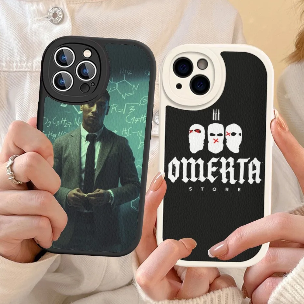 Omerta Maes Phone Case Hard Leather For IPhone 14 13 12 Mini 11 14 Pro Max Xs X Xr 7 8 Plus Fundas