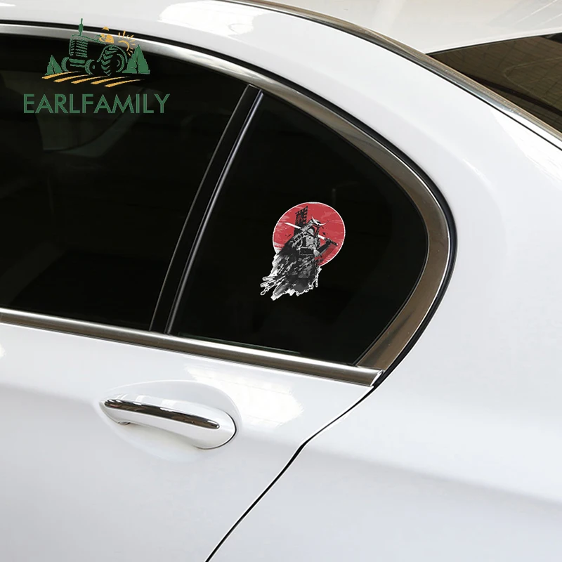 EARLFAMILY 13cm x 8.7cm for Samurai Warrior Vinyl Car Stickers Scratch-Proof Waterproof Party Decal Trunk Windshield Decoration