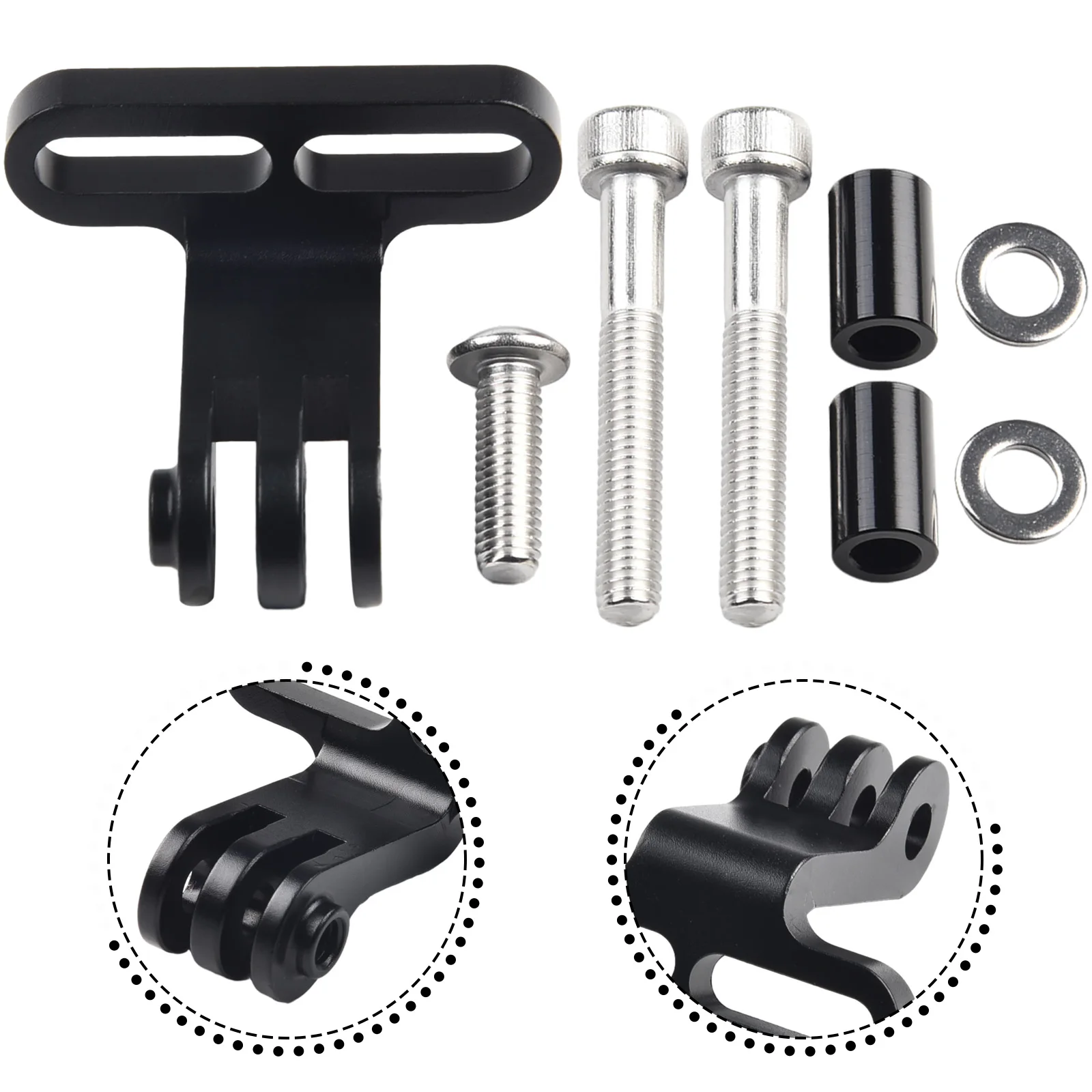 Fixing Camera holder For Gopro Front Handle bar Handlebar Mounted Stem Base Black Clamp Cycling Aluminum alloy