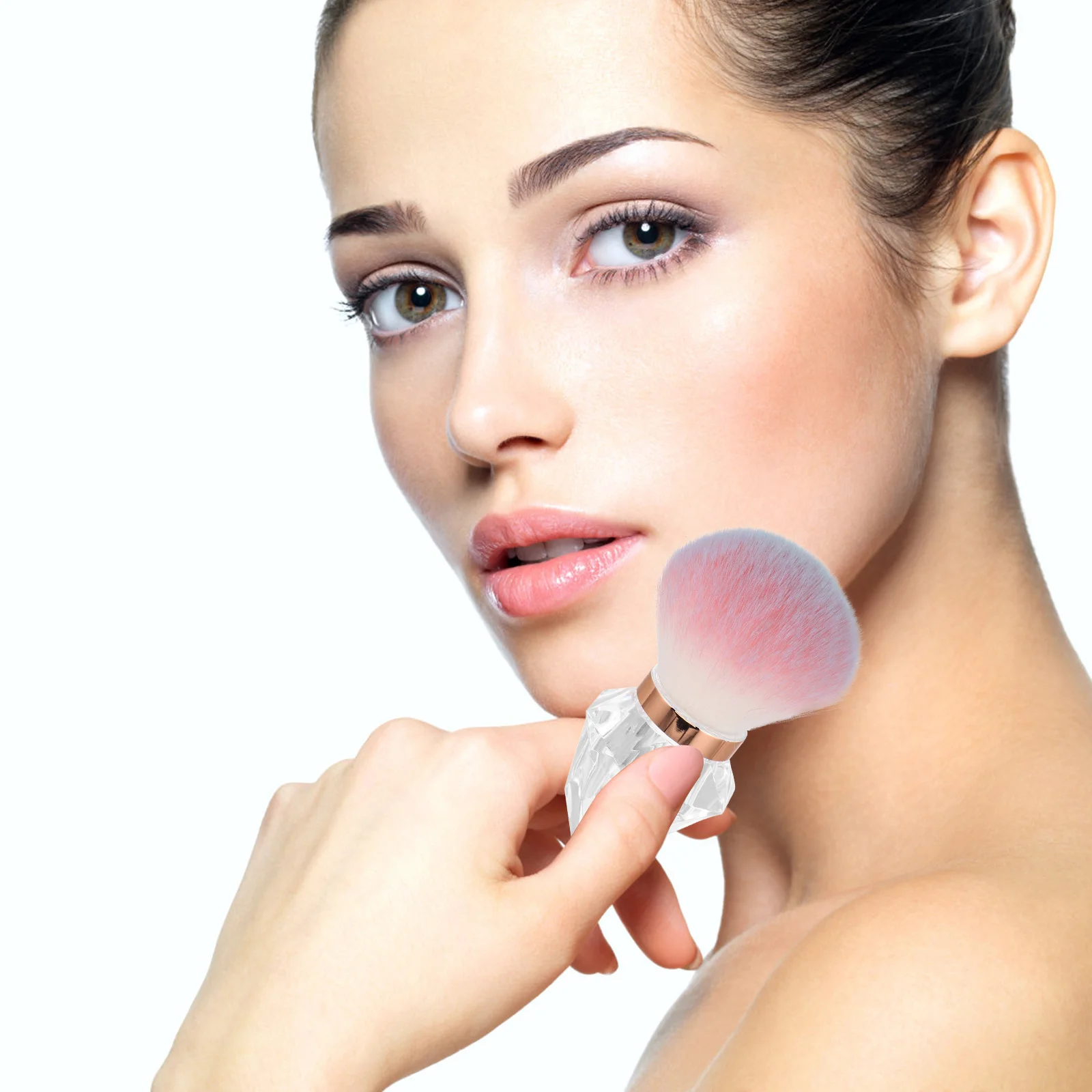 大きなキノコ型ブラシ ルースパウダー用 セッティングブラッシュ用 クイックアプリケーション スムーズな仕上がり ネイルダスター