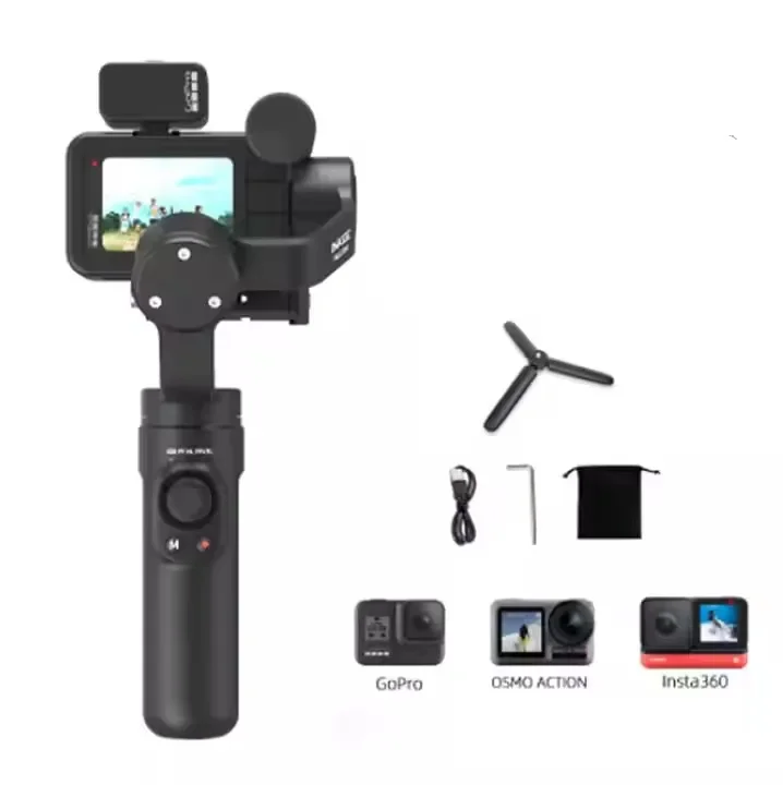 Photography  FALCON Plus 3-Axis Handheld Gimbal Stabilizer For Action Cameras Gopro Insta360