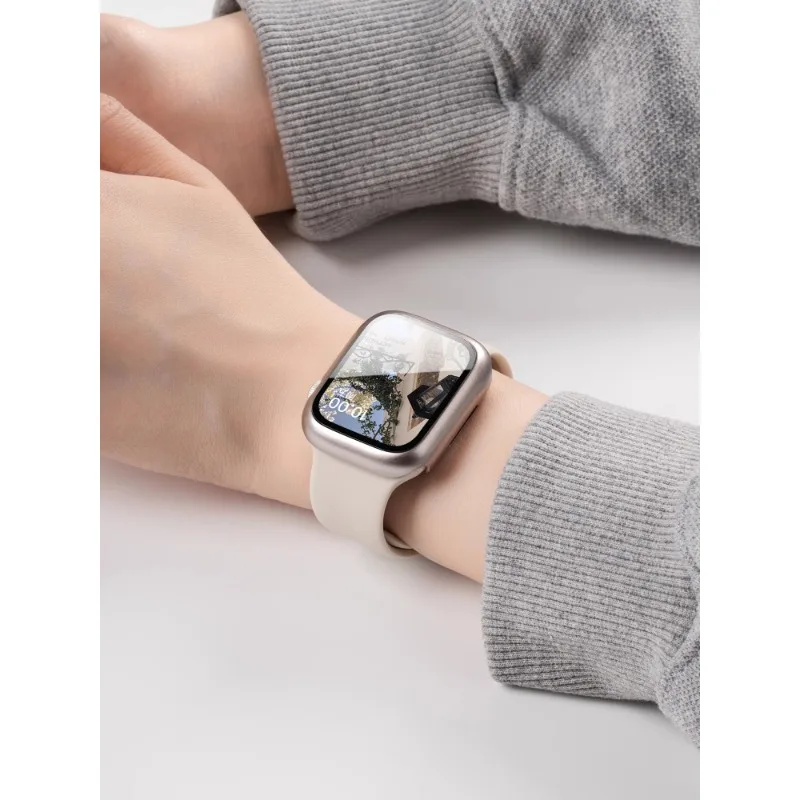 

Applicable to Apple Watch 10 protective case applewatch watch case iWatchs10 shell film integrated anti-scratch s9 half-pack