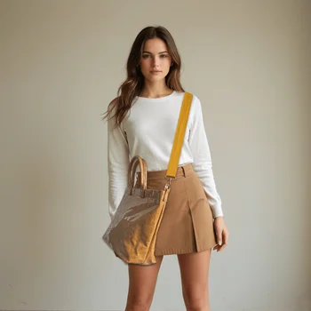 PVC材質,大容量防水手提包,通勤托特包,拉鍊封口,可調式肩帶,女士手提包 10 最佳銷售 手提袋 - №5