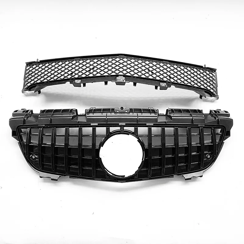 Black Radiator Grilles For Mercedes Benz SLK Class R171 Front Double Kidney 2008-2010 Hood ABS Plasstic