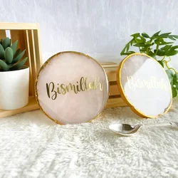 2025 Bismillah Gold Coaster for Ramadan Eid Mubarak Ramadan Decoration Room Home Decor Islamic Muslim Gift Eid Al-Adha Iftar