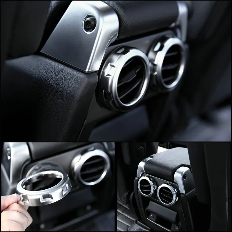 

2Pcs/Set Car Rear Air Outlet Vent Ring Cover Trim Sticker For Land Rover Range Rover Sport Discovery 4 L3 LR4 2009-2016
