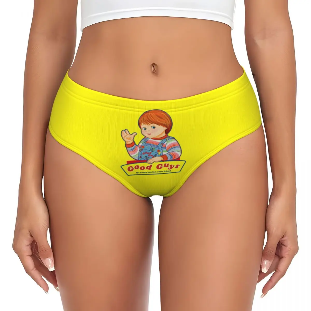 

Custom Womens Child's Play Good Guys Brief Panties Female Comfort Chucky Underwear Underpants