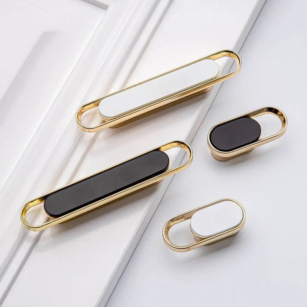 Fashion Zinc Alloy Wardrobe Door Handle Nordic Style Matte Gold Drawer Cabinet Handle Modern Minimalist Furniture Hardware