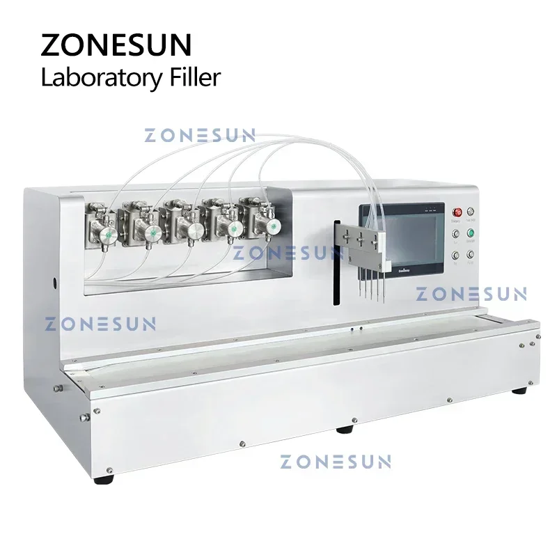 ZONESUN ZS-YTCPD5 Riempitore automatico Pompa a stantuffo in ceramica Mini kit di prova reagente di flusso Attrezzatura di ispezione standard da laboratorio