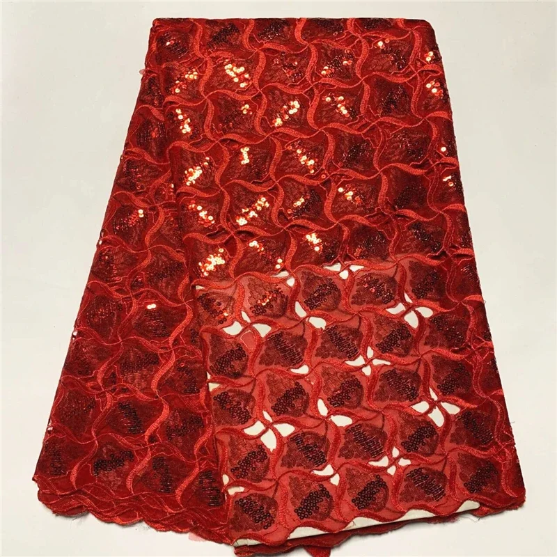 

5 Yard Hot Organza French Lace With diamond African Tulle Cord Guipure Lace Net Embroidered Fabric For Wedding Party PSJF31701