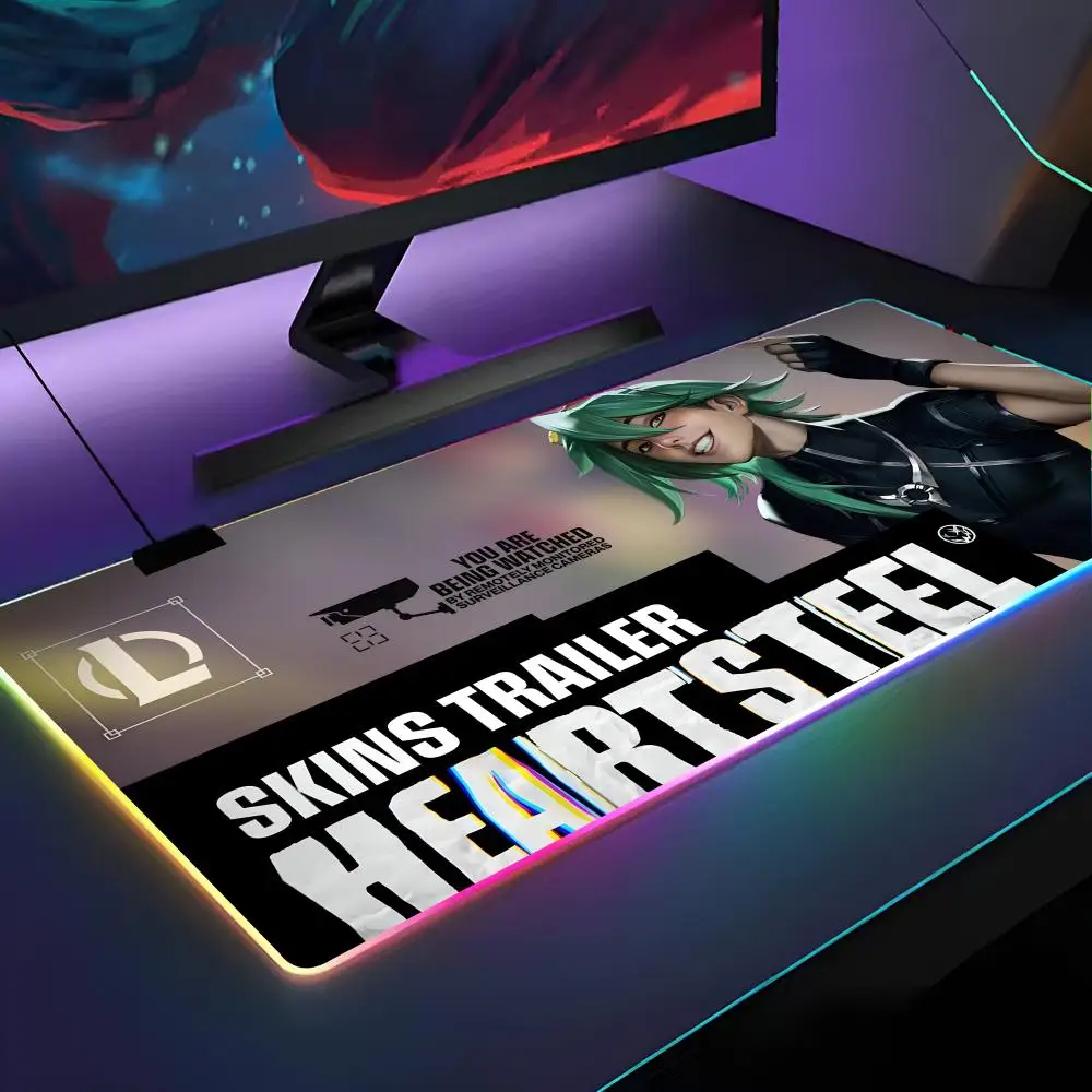 

L-LOLs Heartsteel Mouse Pad RGB Backlit Mouse Pad Laptop Mouse Pad Laptop Gamer Computer Desk Gaming Accessories