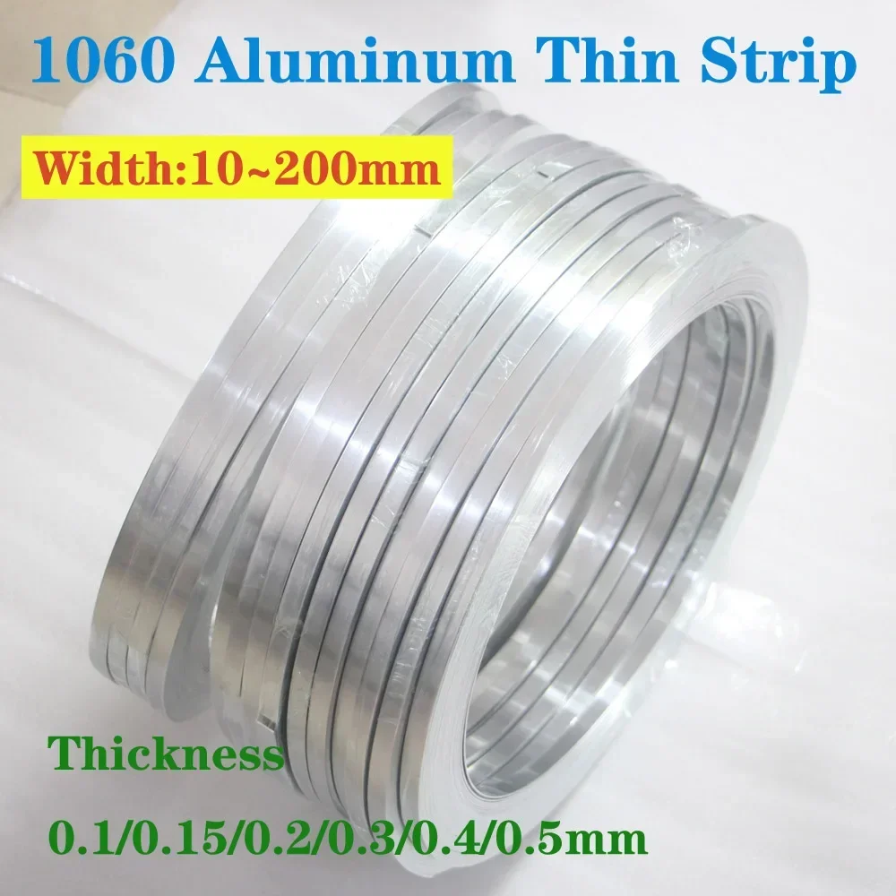 1060 Alüminyum Ince Şerit Kalınlığı 0.1/0.15/0.2/0.3/0.4/0.5mm Alüminyum Folyo Levha Plaka DIY Malzeme Ev Dekorasyon Metal
