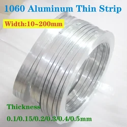 1060 Aluminum Thin Strip Thickness 0.1/0.15/0.2/0.3/0.4/0.5mm Aluminum Foil Sheet Plate for DIY Material Home Decoration Metal