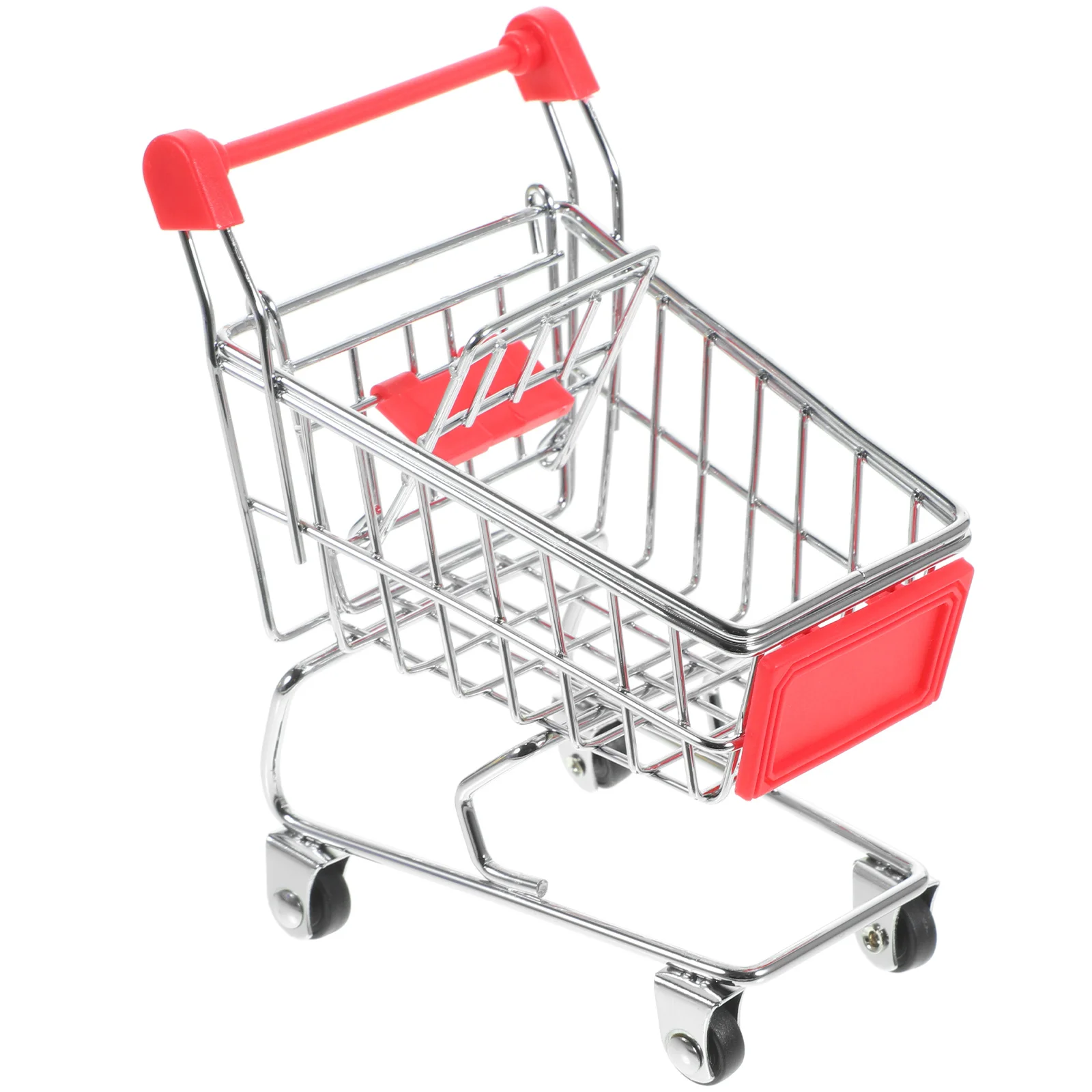 Mini Winkelwagen Opslag Mand 11*7.5*11.5Cm Willekeurige Kleur Metalen Plastic Organizer Voor Bureau Decor spelen Keuken
