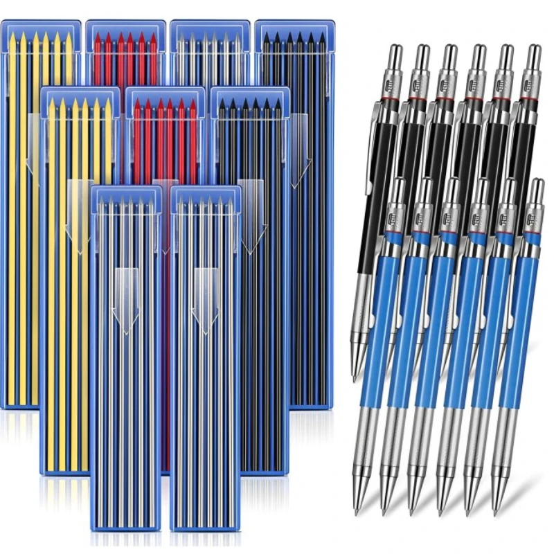 Crayon mécanique à centre de gravité bas automatique, conception de dessin d'art, écriture pour étudiants, fournitures de bureau et scolaires, 8 pièces, 2.0mm