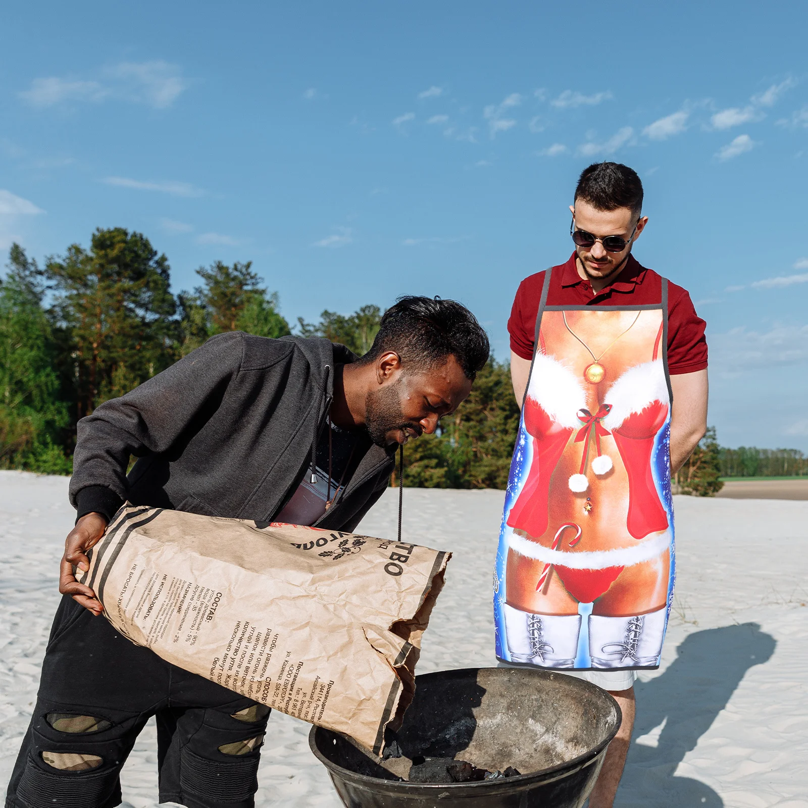 

Christmas Adult Funny Cooking Apron Waterproof Oil Proof Kitchen Grill Bbq Grease Resistant Apron For Men Women Hot Pot