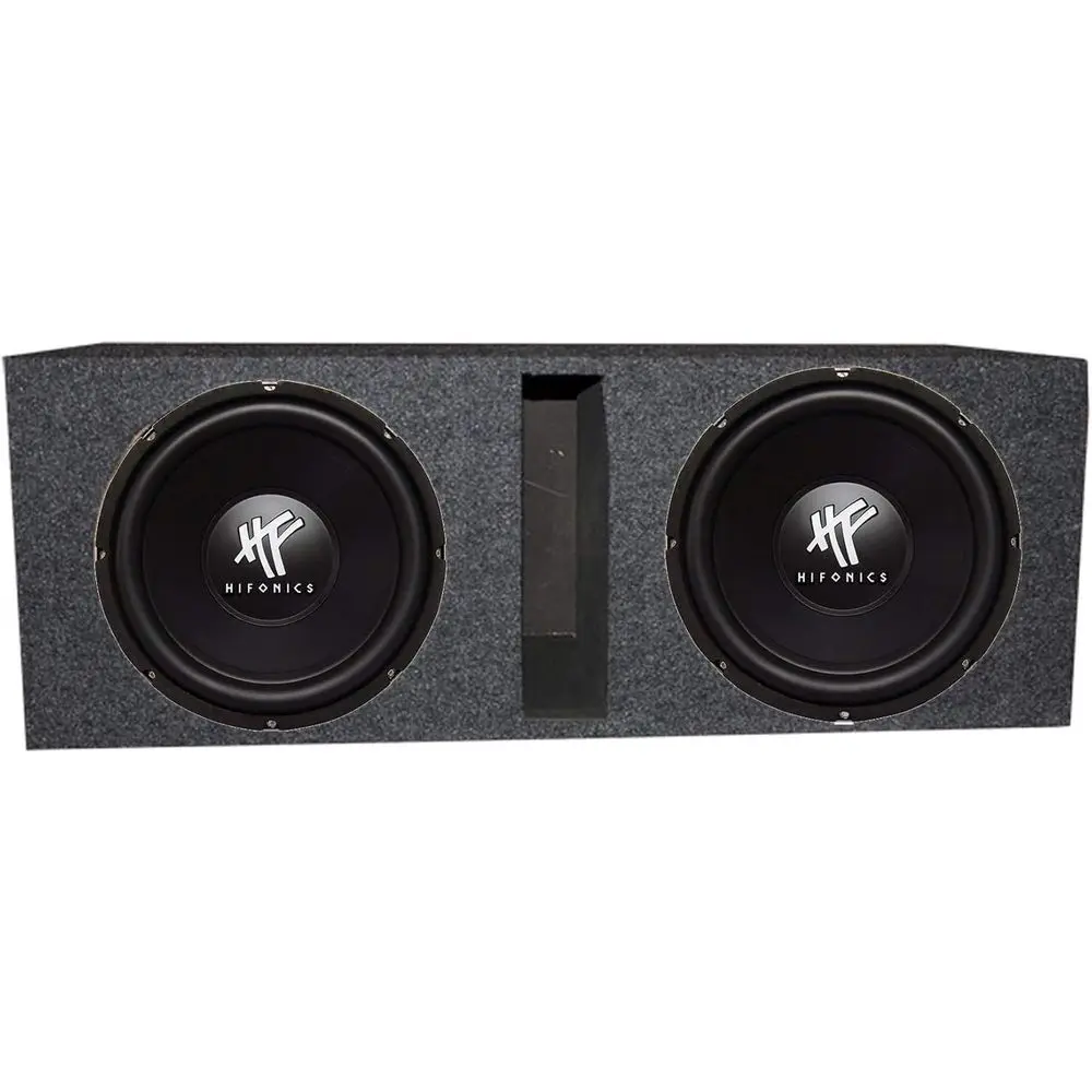 

2 Pack Subwooers, 12" 1600W Car Audio DVC Speakers Bundled with QPower Ported Enclosure Box