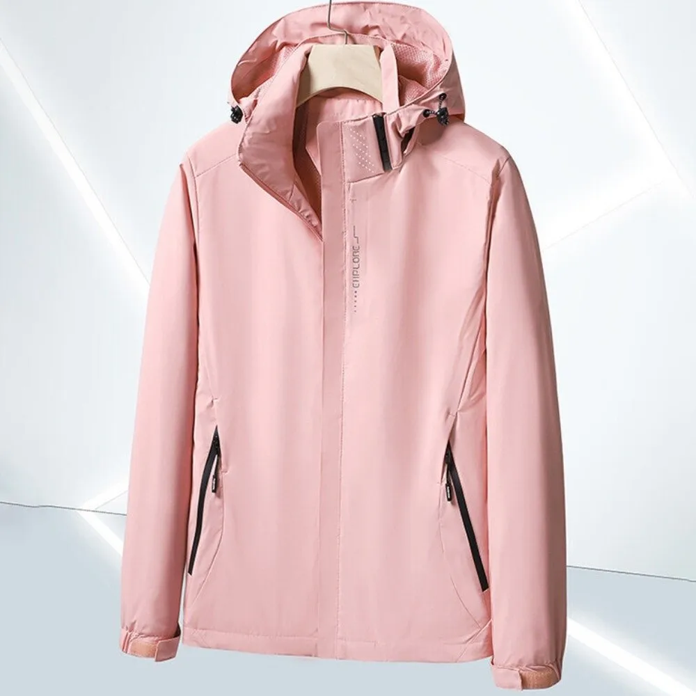 Zipper Coats Windproof Hiking Jackets Portable Baggy Hooded Jacket Waterproof Stylish Sports Windbreaker Adult