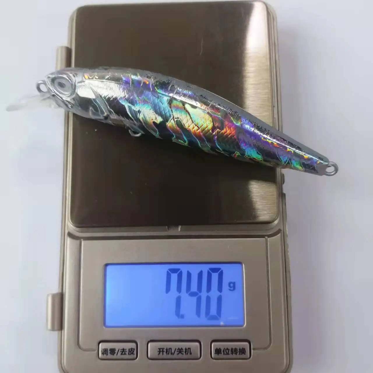 Imagem -05 - Holograma em Branco Minnow Isca Dura 77 mm 7.4g Topwater Isca de Pesca de Água Salgada Baixo Isca sem Pintado Minnow Pesca 77sp 20 Pcs