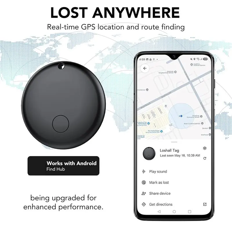Bluetooth Air Tags 4PCS für Find My Device App, Smart Tracker für Android, für Gepäck, Geldbörse, Fahrzeuge, Schlüssel-Y41A