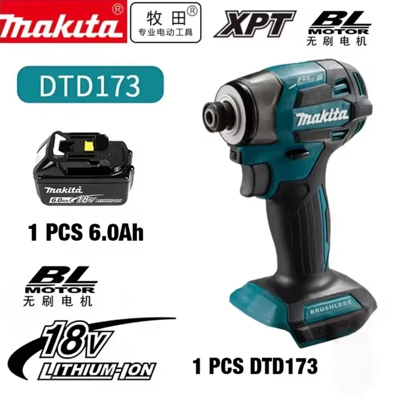 

100% Makita DTD173 1800RPM Cordless Impact Driver 180N.m Brushless Motor Electric Drill Wood/Bolt/T-Mode For Makita Battery