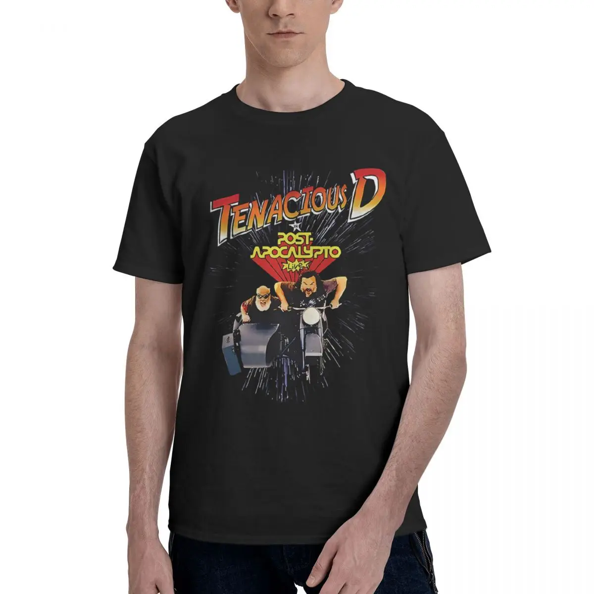 

Tenacious D Motorcycle Tour 100% хлопок, повседневная дышащая удобная футболка, элитная мужская одежда, футболка для мужчин