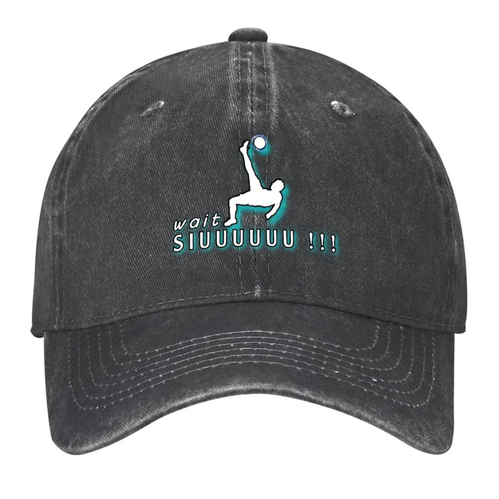 

Wait siuuu CR7 goal Baseball Cap custom Hat Visor luxury caps Horse Hat Women's 2025 Men's