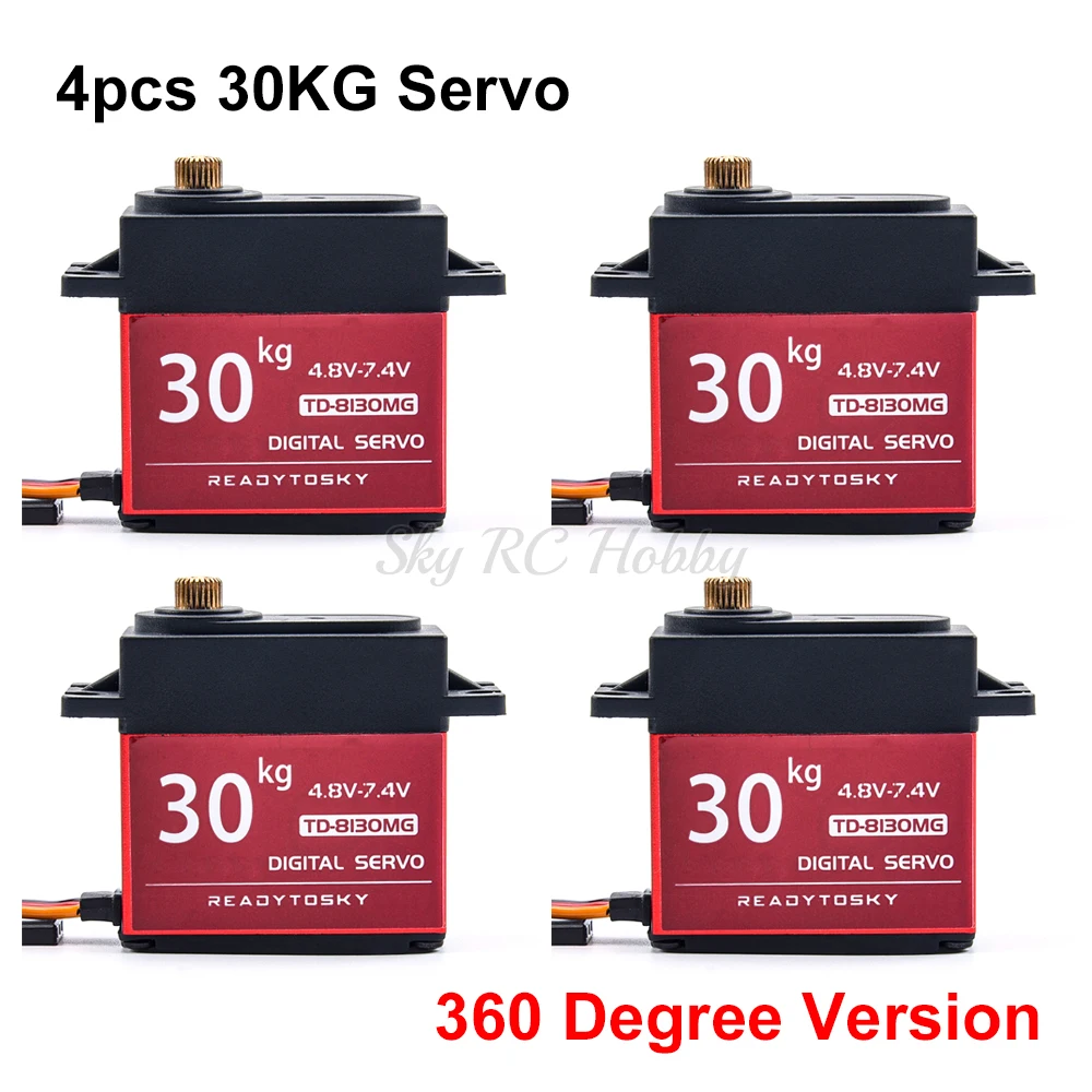 Waterdichte 20KG 25KG 30kg 35kg 40KG 60KG Servo's 180 270 360 Graden Grote koppel Digitale Servo Metalen Tandwielen 25T Arm Voor RC Auto