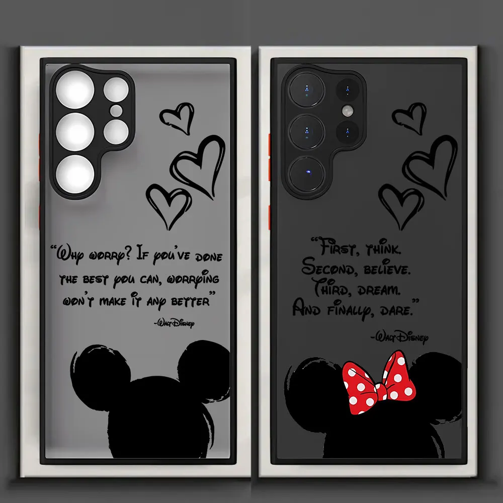 

Happy Couple Mickey Mouse phone case For Samsung Galaxy S21 S23 S24 Ultra S20 FE S22 S10 Plus Protective Sleeve Cover fundas