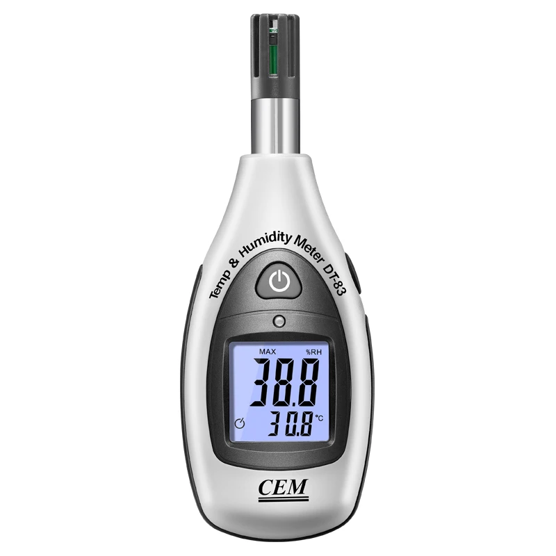 

CEM Digital LCD Mini Temperature and Humidity Meter Handheld with Dew Point and Wet Bulb Temperature Hygrometer for Industry