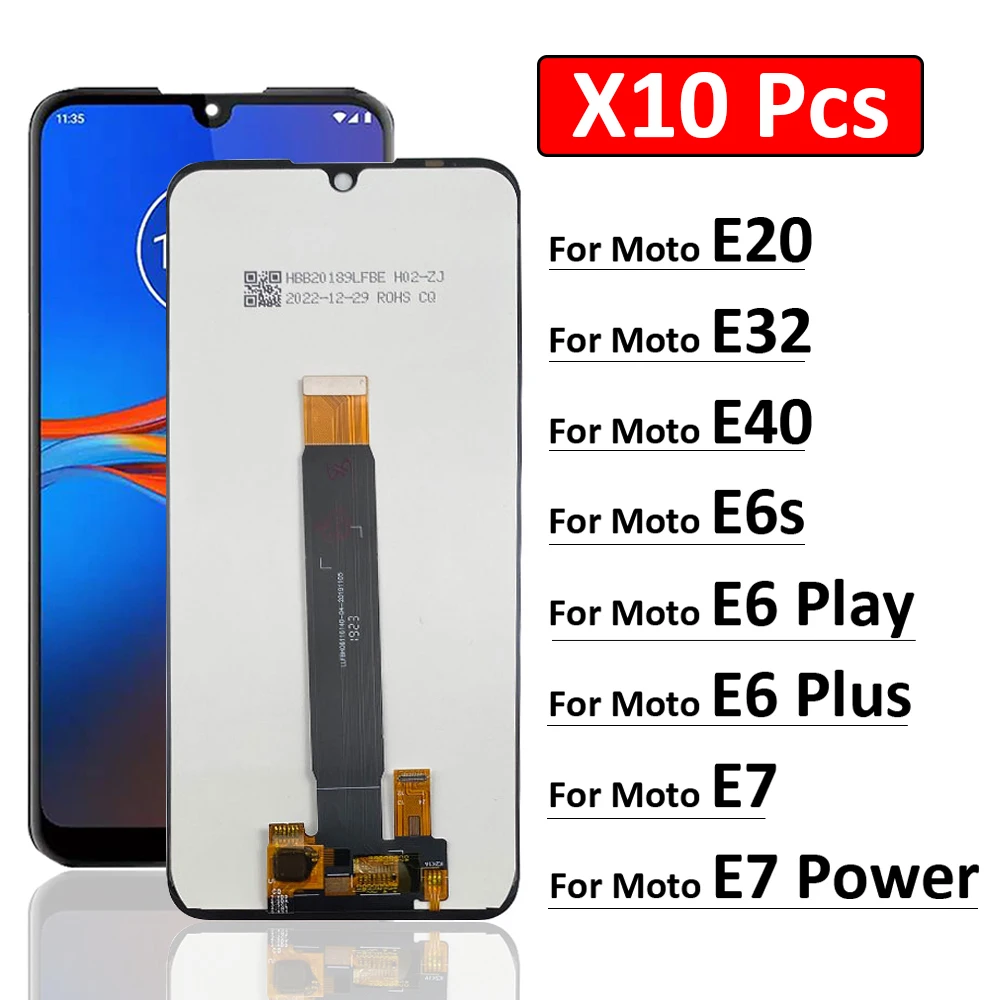 

10Pcs， LCD Diaplay For Motorola Moto E6 Play Plus E6s E7 Power E20 E32 E40 LCD Screen Display Touch Digitizer Assembly