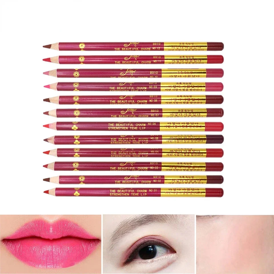 1PC Waterproof Matte Lip Line Pen For Lips Eyeliner Blush Makeup Longlasting Tattoo Lipstick Sketch Dye Tint Liner Pencil