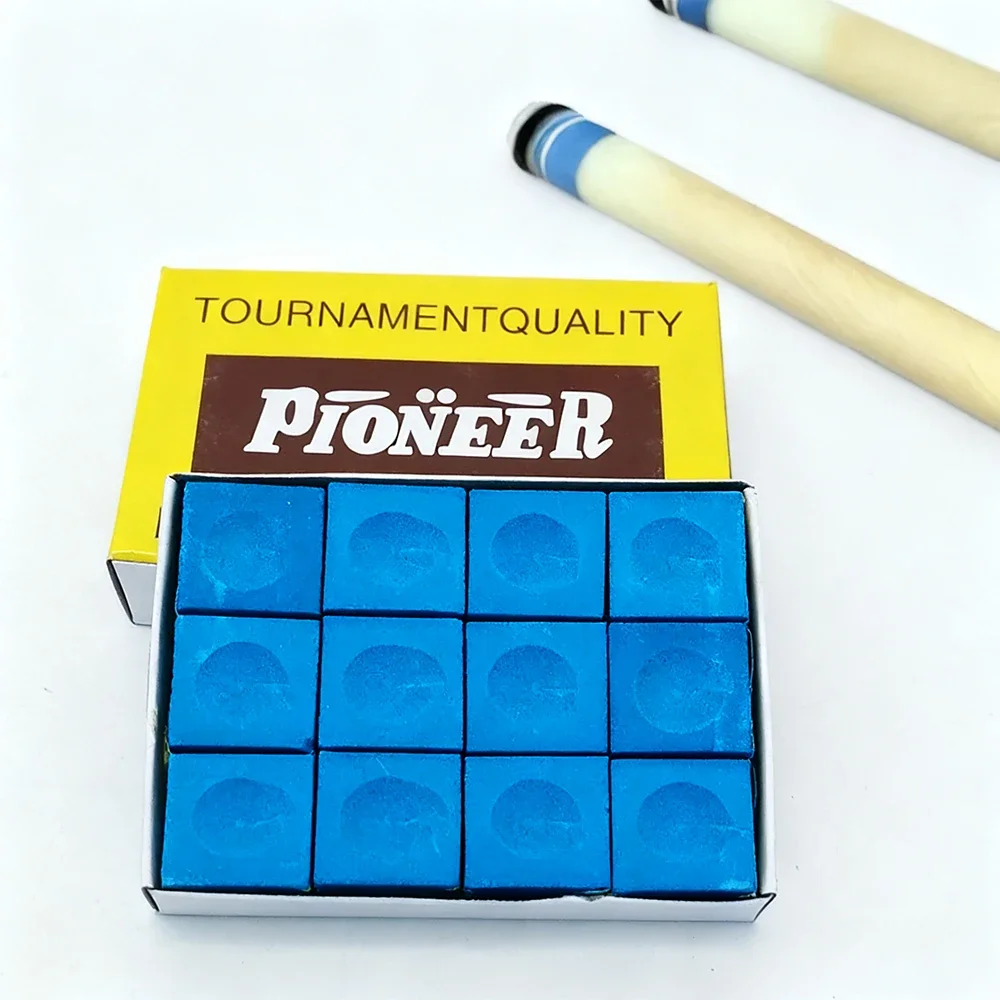 12 قطعة/صندوق تجمع جديلة الطباشير بركة عصا الطباشير تسعة الكرة تلميح الطباشير السنوكر السلس عدم الانزلاق منخفضة الغبار الأزرق الأخضر البلياردو اكسسوارات #6