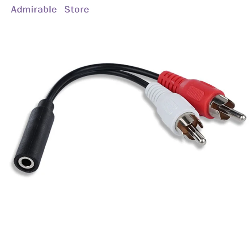 [W]2in1 Audio cable 3.5mm to 2rca double lotus head audio adapter cable av cable