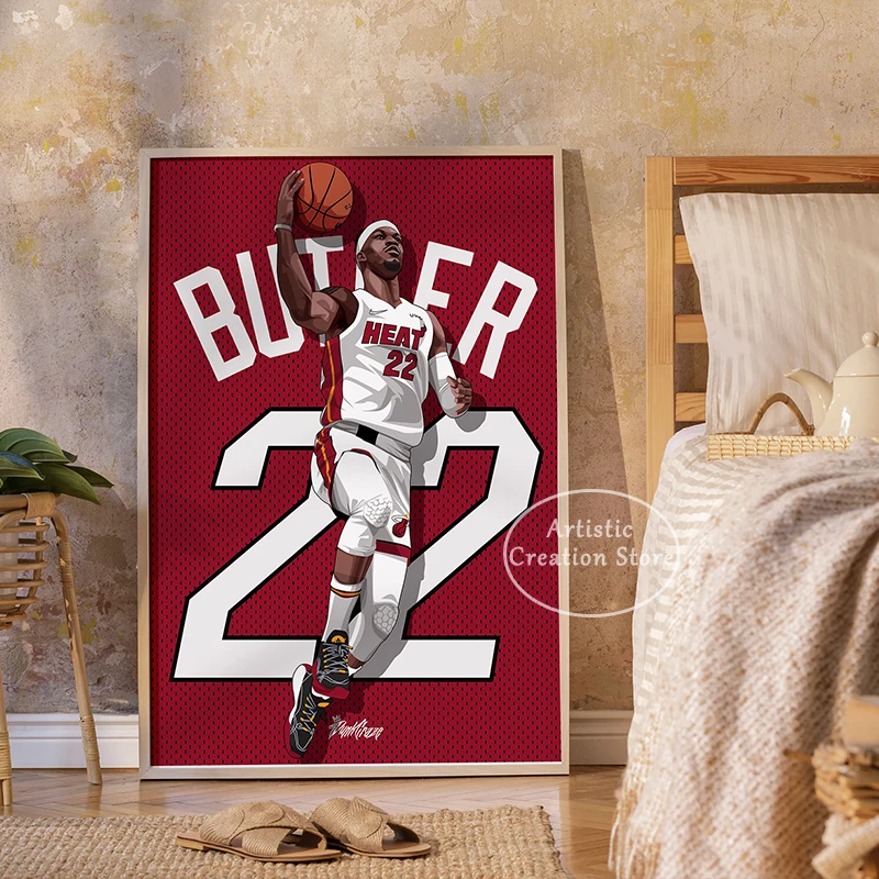 Basketball Slam Dunk Poster Famous Ball Star Wall Art Canvas Painting Prints Wall Picture Modern Bedroom Wall Home Decor Gifts