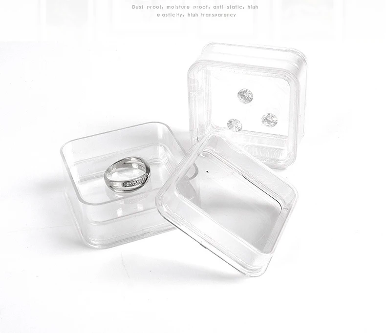 Gemstone Display Holder Case Membrane Bead Jewelry Box Elastic Film Chip Tooth Ring Pendant Loose Diamond Packaging Storage Box