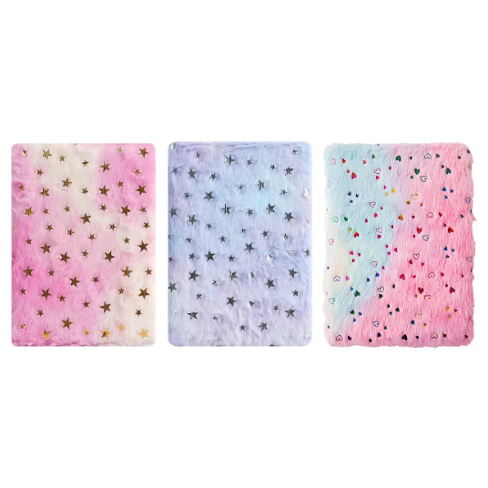 Blocco note per diario con copertina in peluche per adolescenti, forniture per ufficio, donne