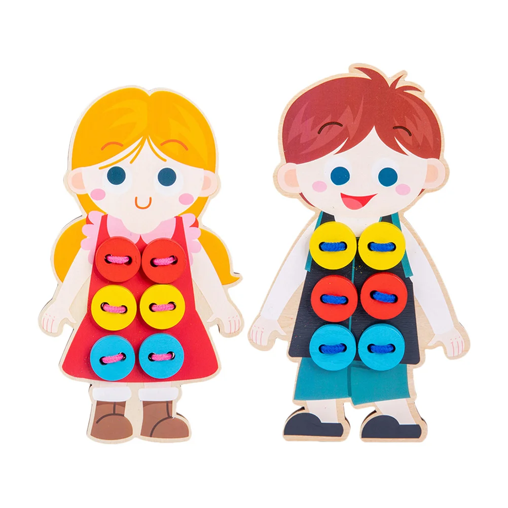 2 قطعة الملابس الخشبية جلد اللعب مواد عالية الجودة تعزيز الاطفال التنسيق بين اليد والعين أصابع مرنة #3