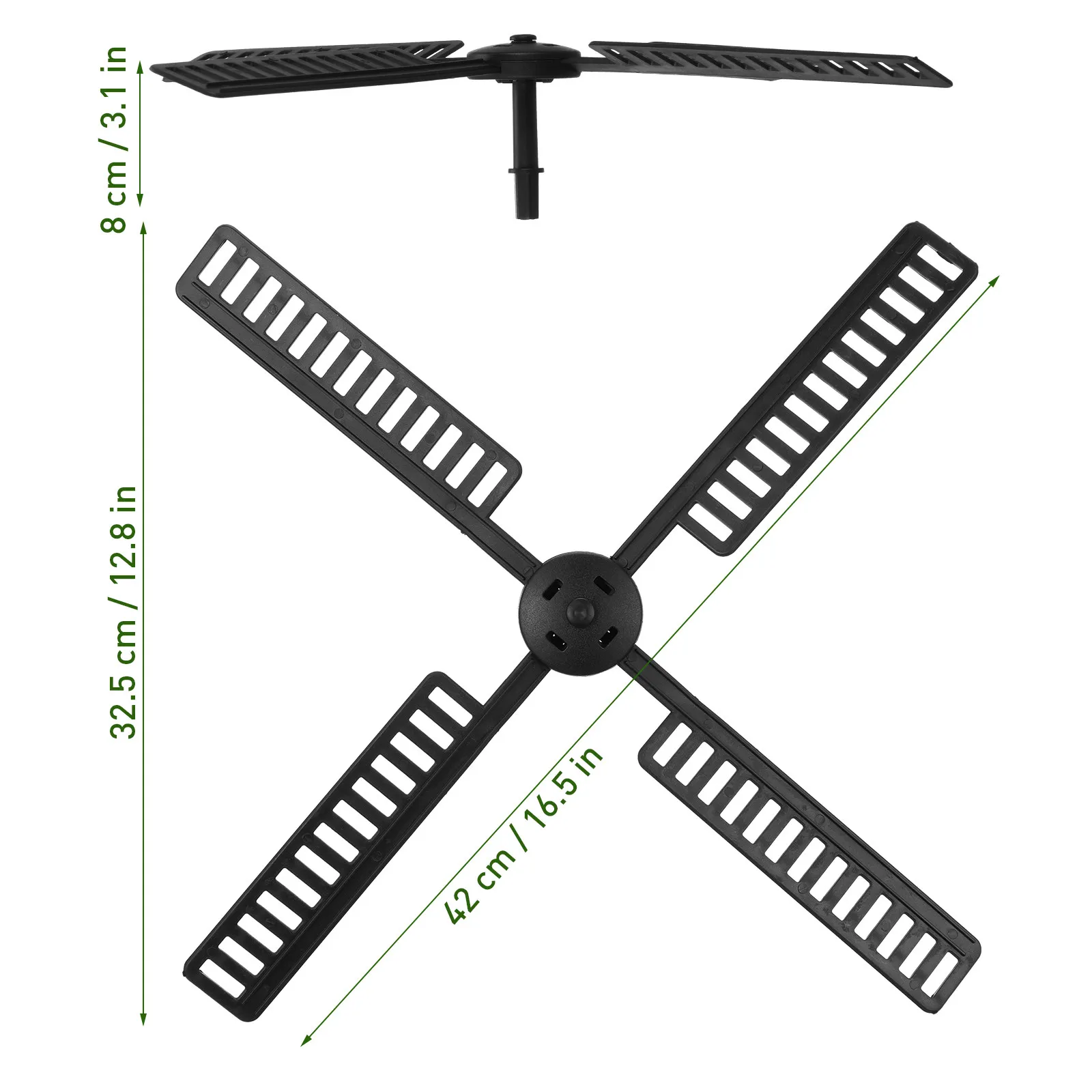 Garden Windmill Fan Kit Decor Spinners Decorative Blades Parts Outdoor Black Decoration Accessories