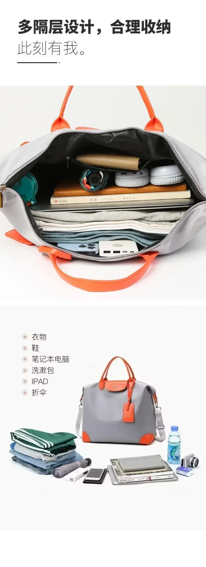 Hello Kitty Tas Travel Wanita Wanita Tas Tangan Wanita Kapasitas Besar Tas Olahraga Fashion Tahan Air Tas Bagasi Tas Bahu Hadiah