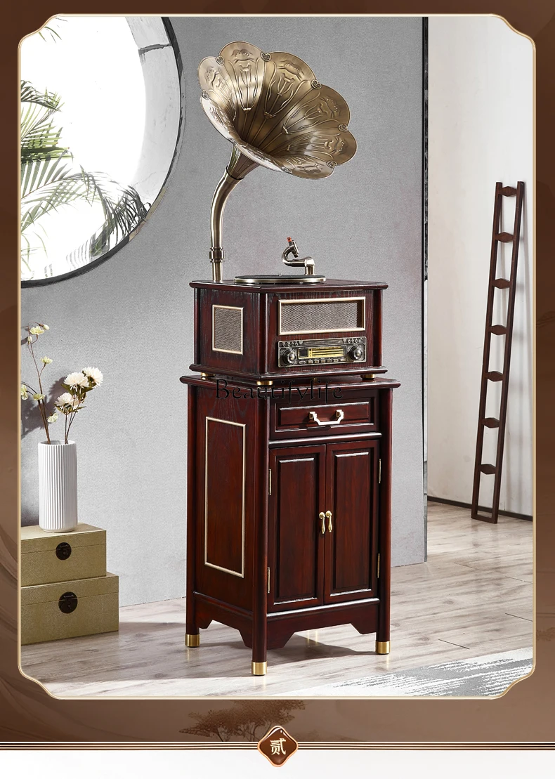 

Retro phonograph new Chinese vinyl record player living room home big speaker record player audio ornament