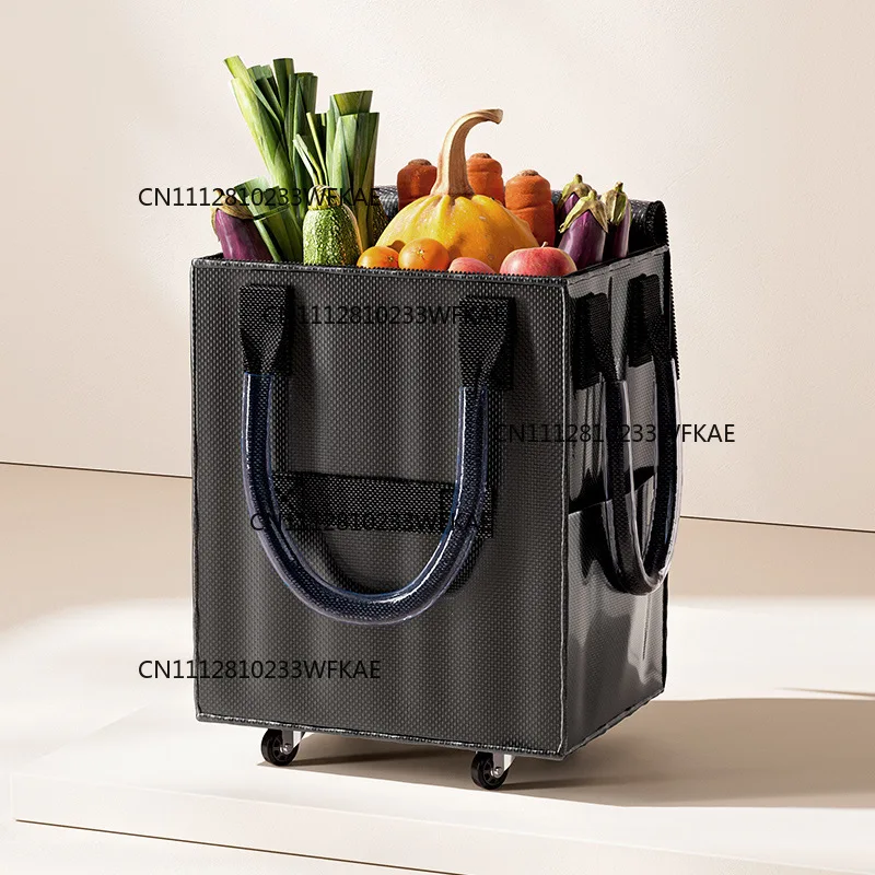 Long hand-held folding storage bag Tug luggage Outdoor business trip Shopping cart bag