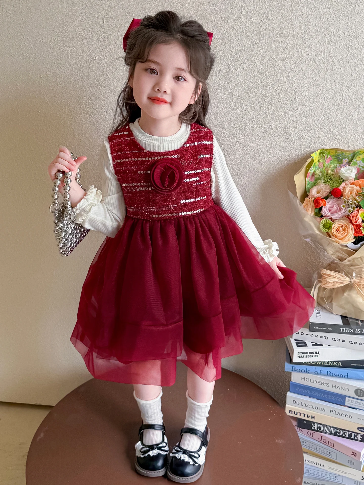 

Милый детский костюм для девочек, весна 2026, новая модная детская юбка, очаровательная весенняя юбка из фатина для малышей, французский стиль