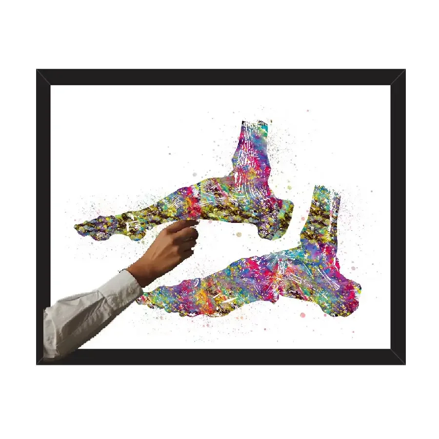 Watercolor Human Anatomy Poster Prints Canvas Painting Medical Ankle Bones Pictures Doctor Clinic Home Wedding Room Decor Gift