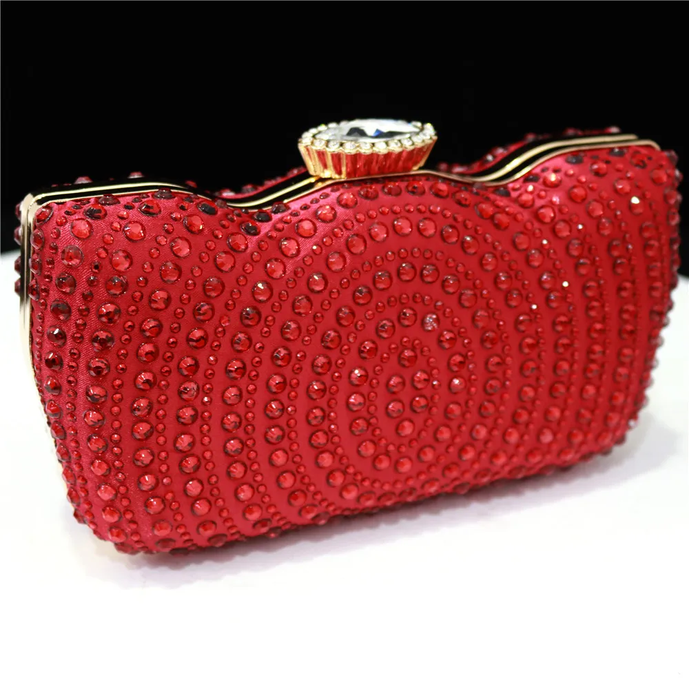 Elegante Damen-Abendtaschen mit Strass, Designer-Kristall-Bankett-Handtasche, luxuriöse Hochzeits-Braut-Clutch, einzigartige Diamant-Clutches – Detail 5